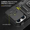 Military-Grade Armor Phone Case with Slide Camera Cover & 360° Rotating Magnetic Stand for iPhone 16 15 14 13 Shockproof Hybrid Car Mount Compatible
