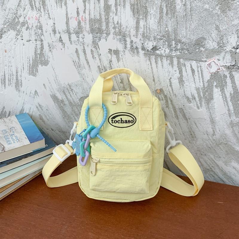 Childrens Candy Color Nylon Casual Small Shoulder Bag For Kids Daily Use