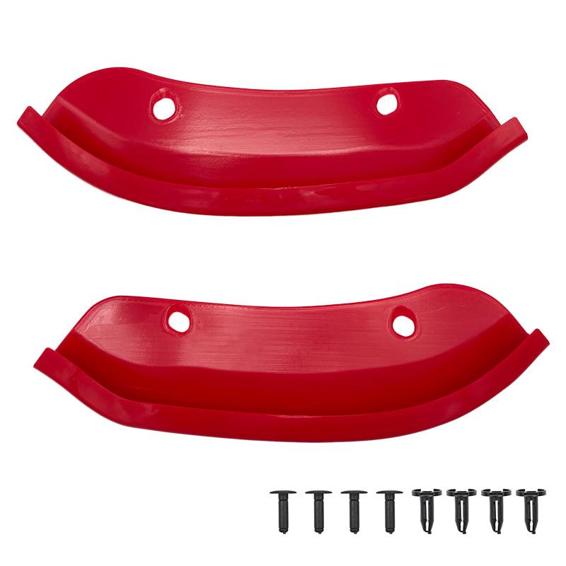 PAIR Front Bumper Splitter Protector Lip For Dodge Challenger SRT Hellcat 2015-2021 Lower Bumper Spoiler Diffuser Guard Cover красный
