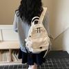 Mori solid color backpack women's new simple and fashionable student small backpack versatile casual and lightweight mommy bag