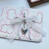 Chaveiro Elegante de Pérolas Imitadas com Contas em Forma de Laço, Ornamento de Bolsa, Nó Borboleta, Joias para Bolsas e Acessórios