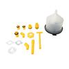 15Pcs Coolant Funnel Kit Car Yacht Boat Sliver Spill Proof Cooling Fluid Bleeder Adapter