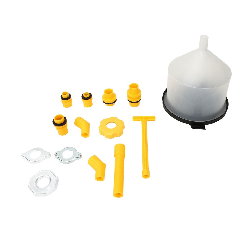 15Pcs Coolant Funnel Kit Car Yacht Boat Sliver Spill Proof Cooling Fluid Bleeder Adapter