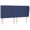 VidaXL Tête de lit avec oreilles Bleu 183x23x118-128 cm Tissu3118410