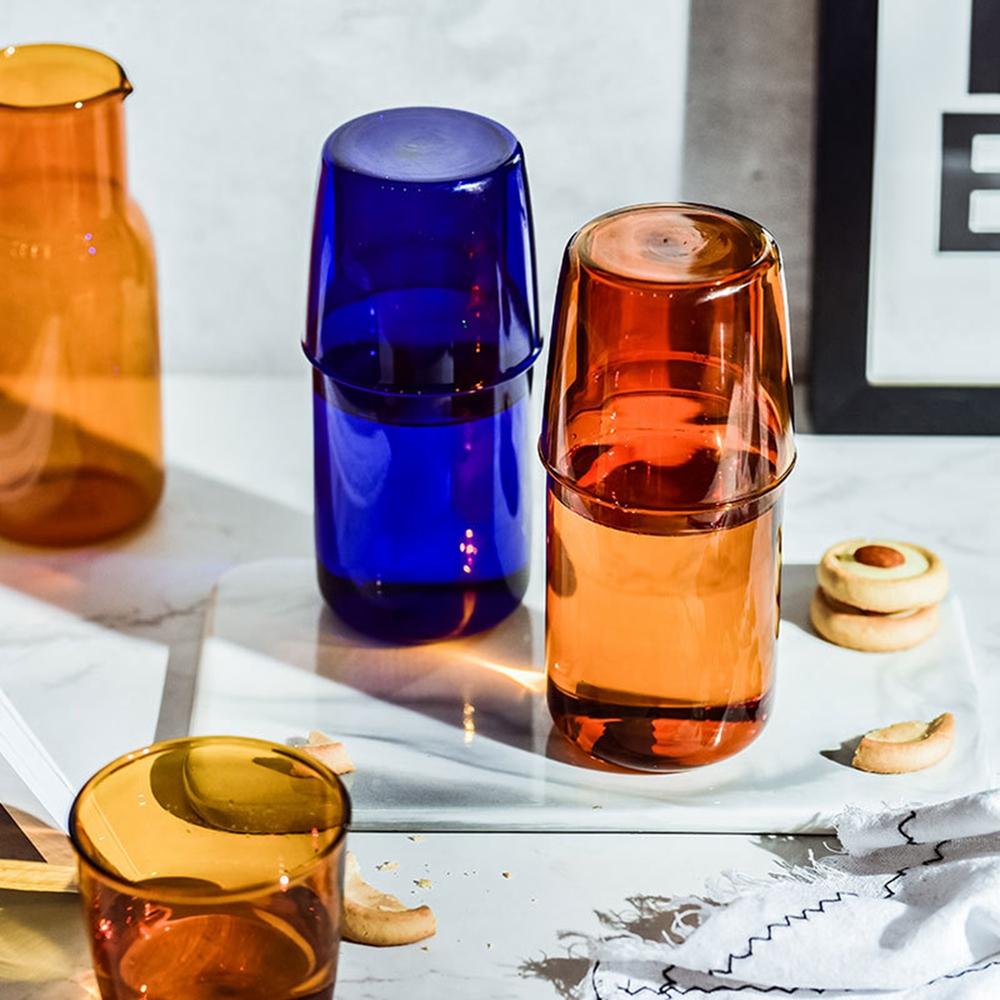 Wasserkaraffe, Glas, für kaltes Wärmwasser, Tassen-Sets, Nachttisch, Wasserkrug, hohe Temperaturbeständigkeit, Getränkekrüge, Flasche