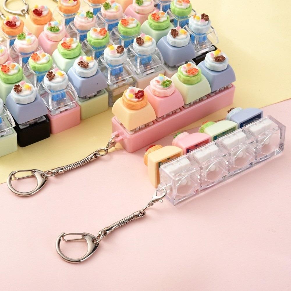 Zeitvertreib Keycap Fidget Schlüsselanhänger Mechanischer Klick-Knopf Keycap Schlüsselanhänger Tägliche Nutzung