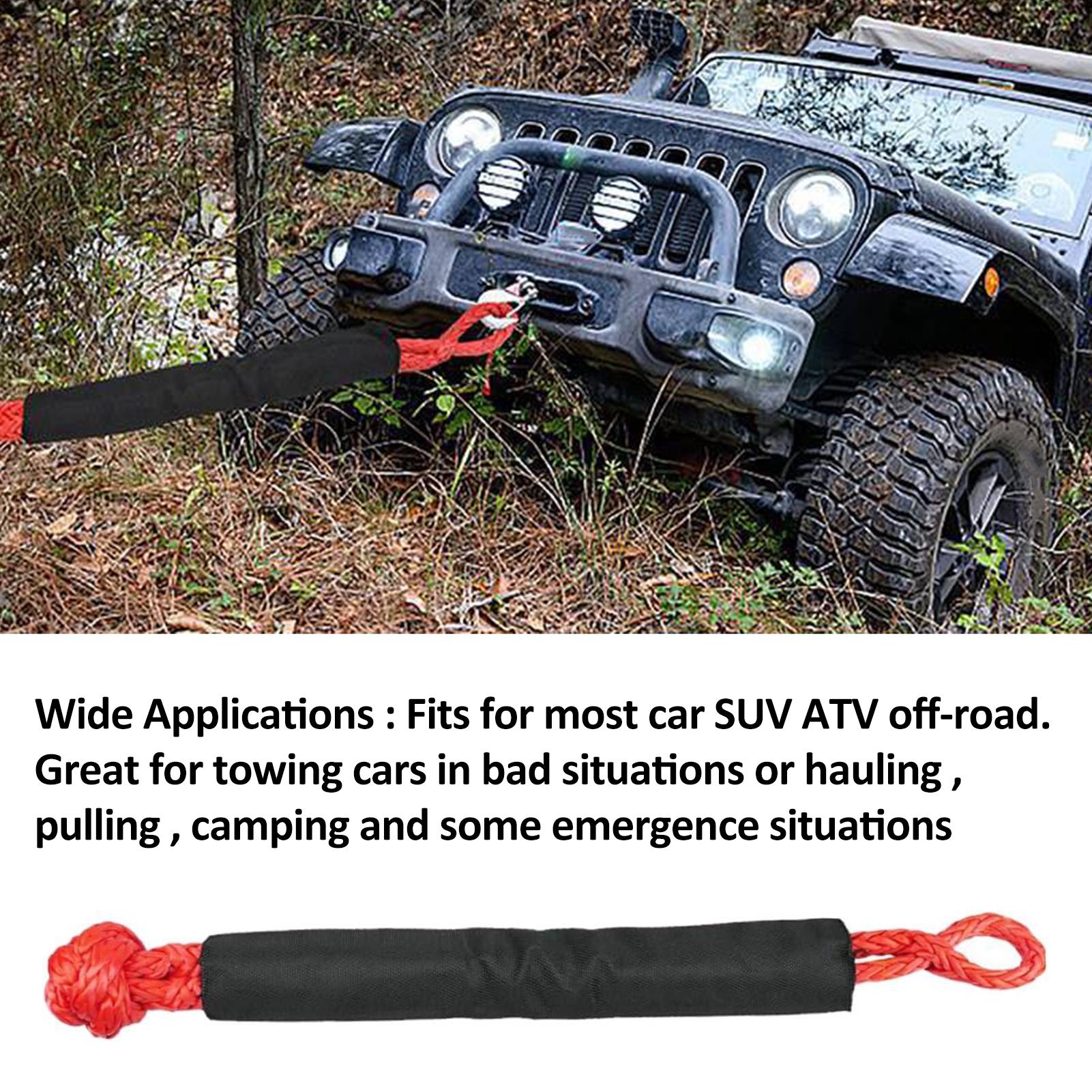 

Synthetic Soft Shackle, Soft Shackle Recovery Rope with Sleeves for Boating ATV UTV SUV Truck Off Road Recovery (Grey) серый