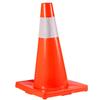 12Pack 18\" Traffic Cones, Safety Road Parking Cones PVC Base, Orange Traffic Cone with Reflective Collars, Hazard Construction Cones for Home Traffic