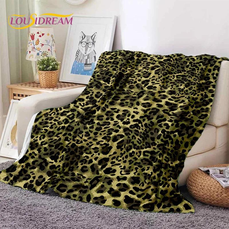 Manta de Franela Suave con Estampado de Rayas de Cebra Coloridas, Leopardo y Tigre, Manta de Tiro Cómoda para Picnic, Camas, Hogar