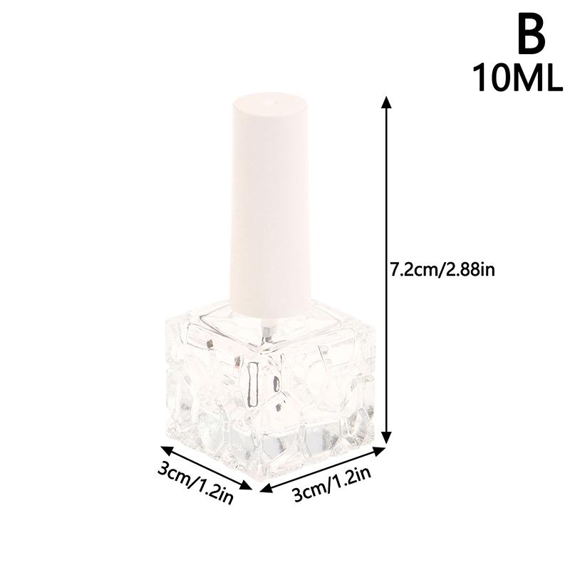 1pcs Mini 15ml Empty Nail Polish Bottles With Brush Bottles Clear Glass Nail Gel Bottles With Brush Cap Nail Oil Nail Art Tool