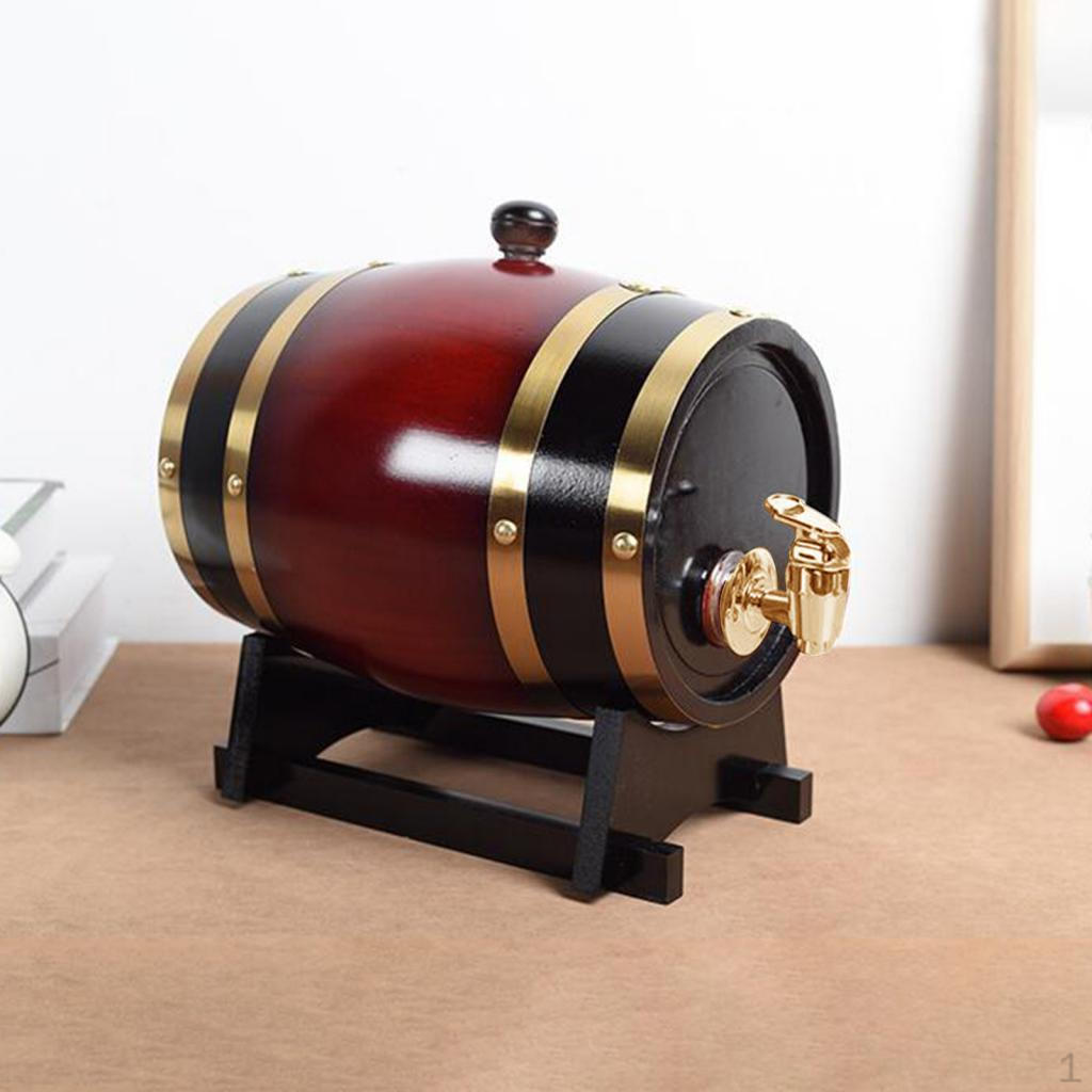 Beer Barrel Dispenser Oak Wine Port Keg Wood Aging for Liquor Beverage
