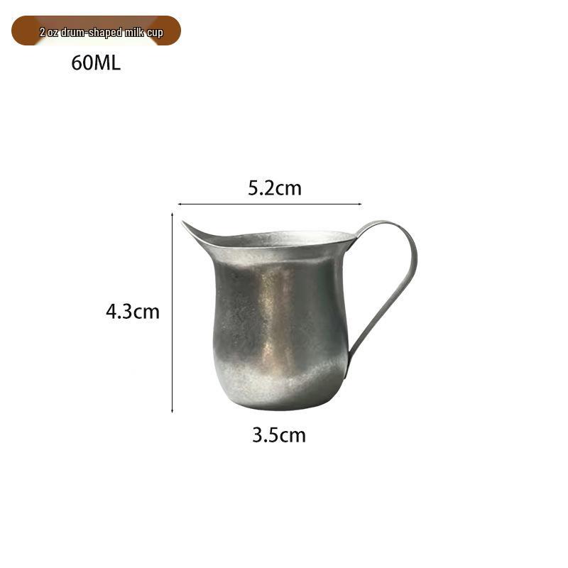Stainless Steel Milk Pitcher & Latte Art Cup - Espresso & Cocktail Measuring Jug