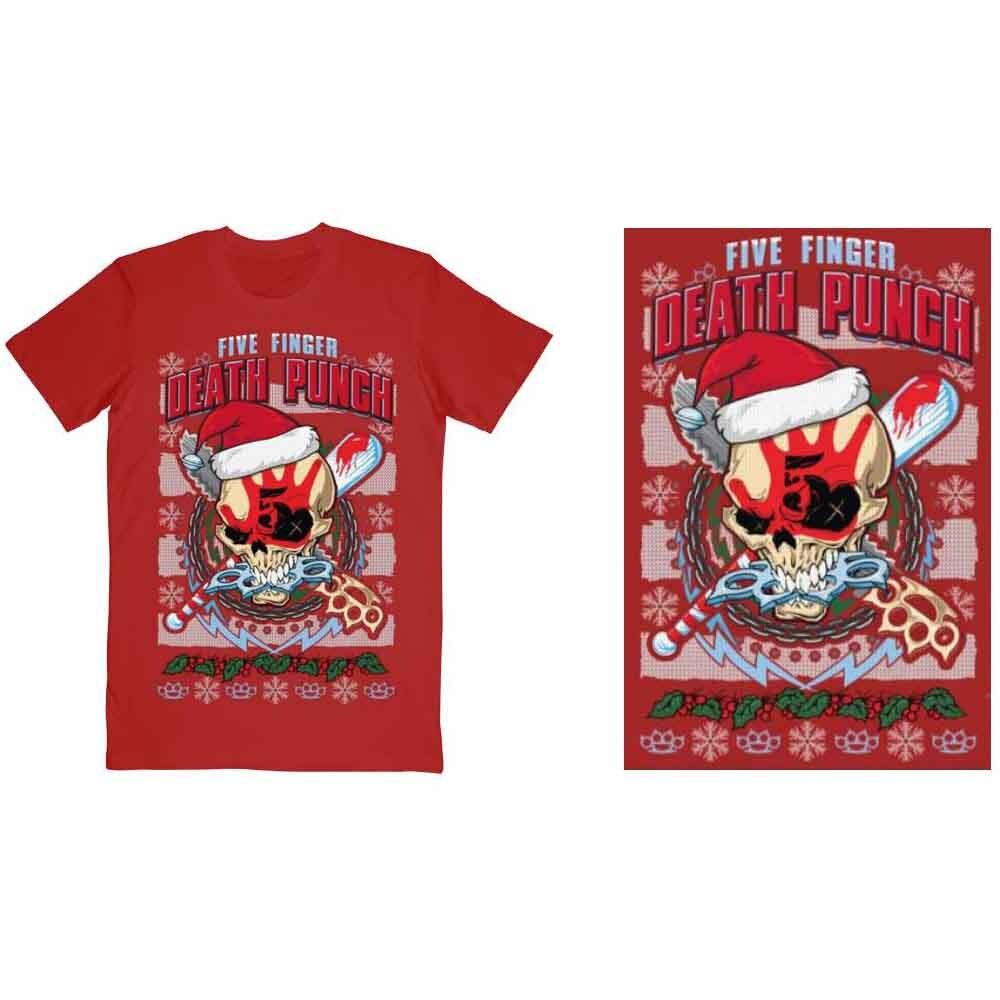 Five Finger Death Punch Zombie Kill Xmas T-Shirt Red New Unisex T-Shirt XL