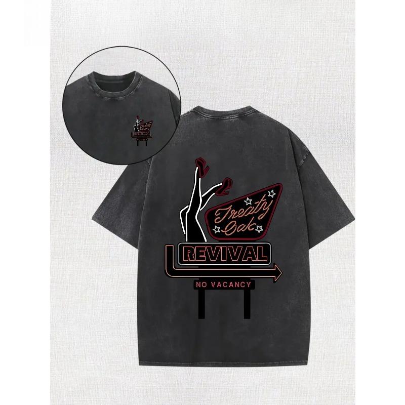 

Vintage Washed T-Shirt - Loose Fit Short Sleeve Crew Neck Tee with Retro Washed look, Casual Spring Summer Casual Attire, Machine Washable T-Shirt S чёрный