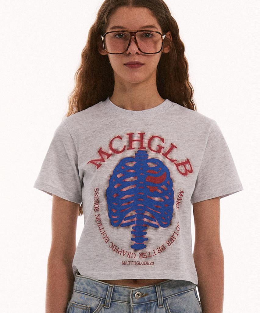 MATCHGLOBE In-Played Bonds Crop Tee (Melange)