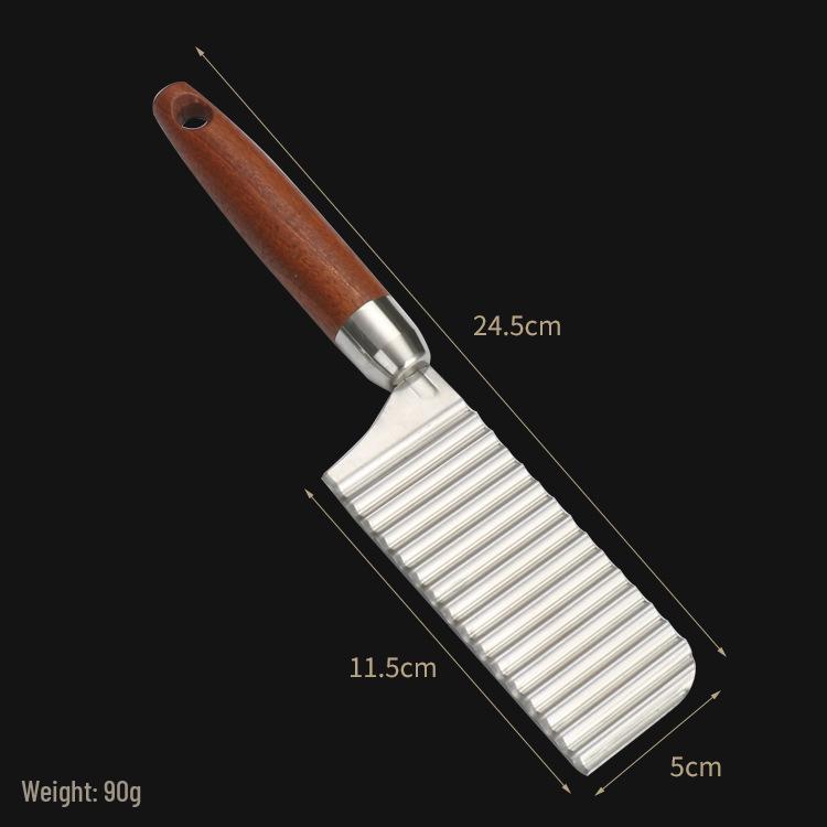 Stainless Steel Wavy Potato Knife - Multi-functional Thickened French Fry Cutter