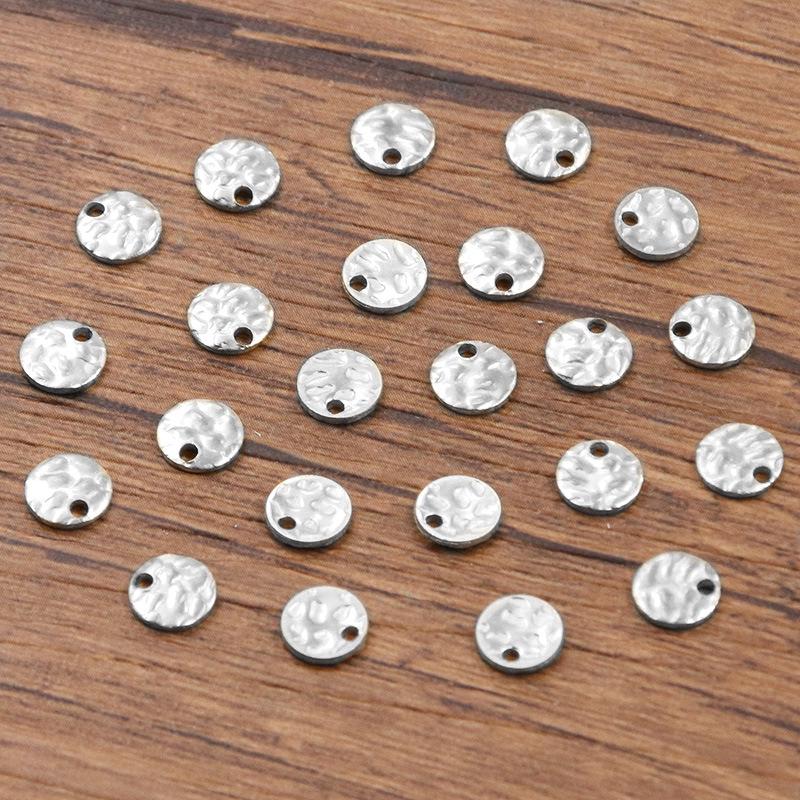 Stainless Steel Rippled Relief Beads for DIY Necklace Jewelry (6-12mm)