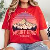 Mount Hood Oregon Retro Sunset Mountain Tee, Vintage Pacific Northwest Hiking Shirt