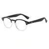 Fashion Round Small Frame Rivet Computer Glasses Classic Tortoiseshell Pattern Men Women Anti Blue Light Ultra Light Vintage Clear Lens Eyewear