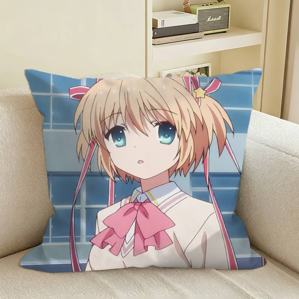 YK Anime KKomari Kamikita Square Sofa Pillow Cover Solid Color Living Room Home Decor Cushion Case