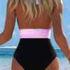 2026 Women's One-piece Swimsuit Neck Strap Halter Sling Design Beach Swimsuit