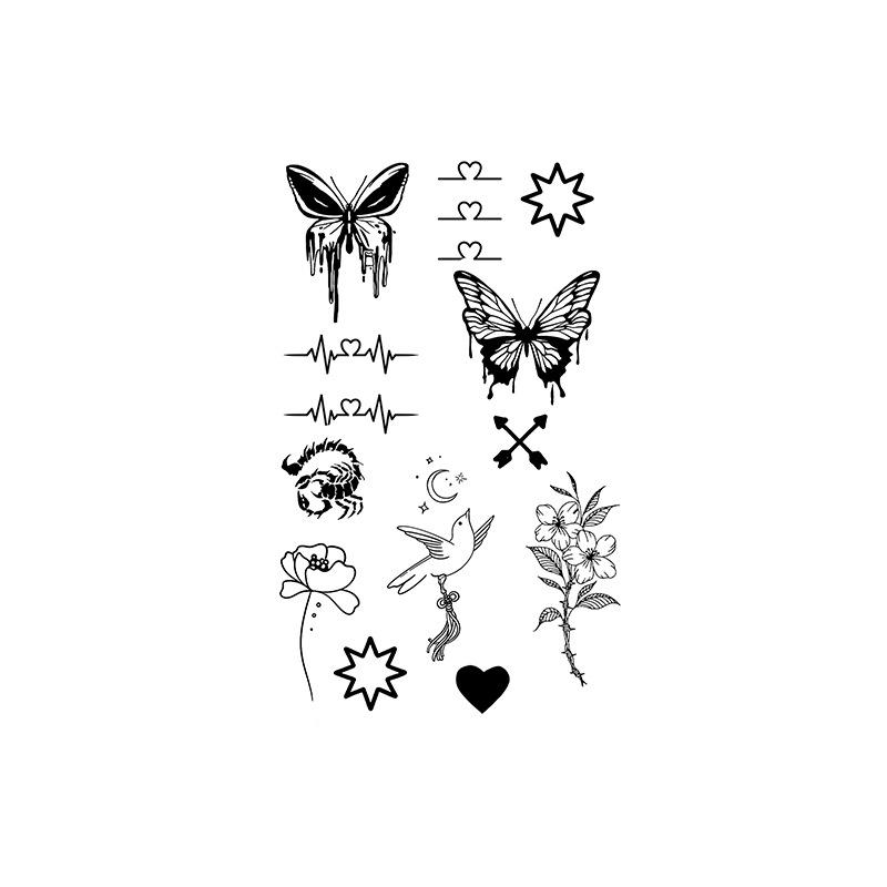 Herbal Half-Arm Tattoo Sticker, Waterproof And Wear-Resistant Natural Obedience, Keep The Pattern For 7-15 Days Qixi Festival