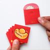 6PCS New Year Packet Mini Coin Money Pockets Best Wishes Pattern Luck Money Bag Small Size Red Pocket Wedding Birthday