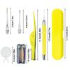 Baby Ear Cleaner Spoon Ear Digger & Tweezers LED Flash Light Visual Children Earpick Visual Children Earpick Ear Cleaning Kit