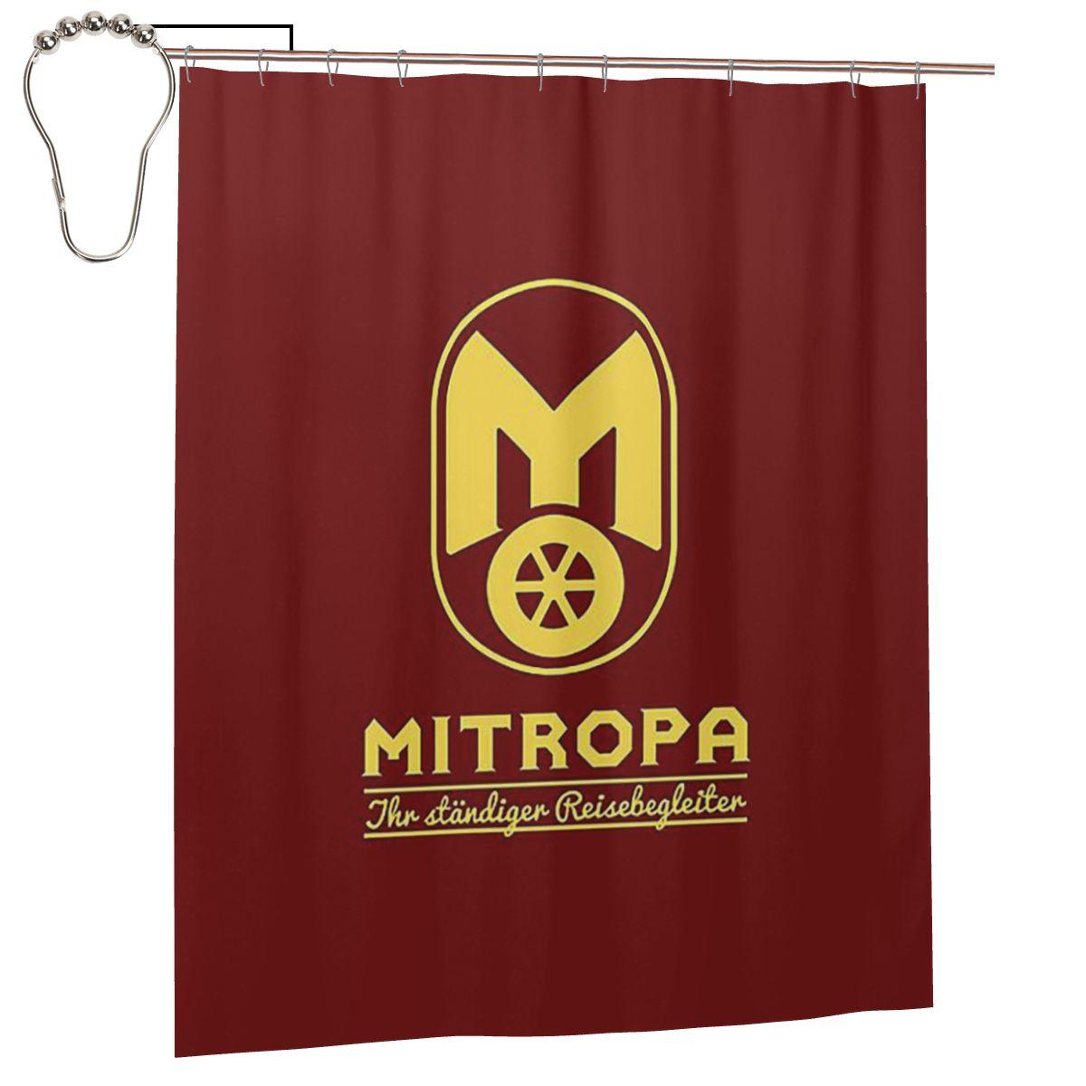 

Mitropa Your Constant Travel Companion Shower Curtain Bathroom Polyester Waterproof Bath Curtains With Hooks W60H190(CM)-1 Pcs