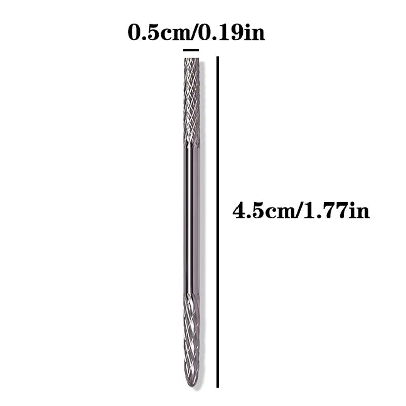 Burghiu multifuncțional sub unghii, capete duble, carbură de tungsten, gel pentru îndepărtarea cuticulelor pentru unghii, pentru pregătirea unghiilor