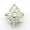 New Fashion 10Pcs 40*46mm Metal Acrylic Crystal Rhinestone Buttons For Craft Embellishment Diy Clothing Decorative Accessories