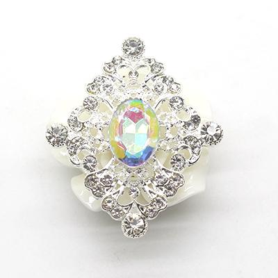 New Fashion 10Pcs 40*46mm Metal Acrylic Crystal Rhinestone Buttons For Craft Embellishment Diy Clothing Decorative Accessories