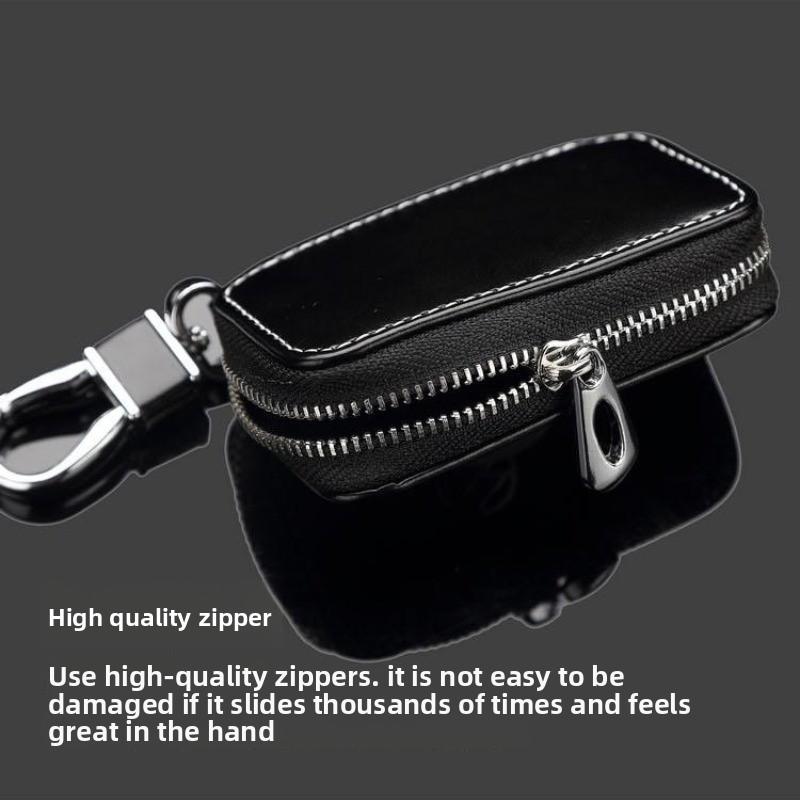 Leather Car Key Case Protection Auto Key Bag Key Chain Cover For Hilux Prius Auris Corolla Camry Auto Accessories
