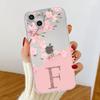 Flower Letter Pink Fashion Initial Clear Case pro Apple iPhone 14 11 13 12 Pro 7 8 Plus XR X XS Max 6 6S silikonový kryt na telefon
