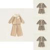 Childrens Striped Knit Threepiece Set With Long Sleeve Pants For Toddler Girls
