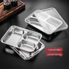 Thickened 304 Stainless Steel Partitioned Lunch Tray