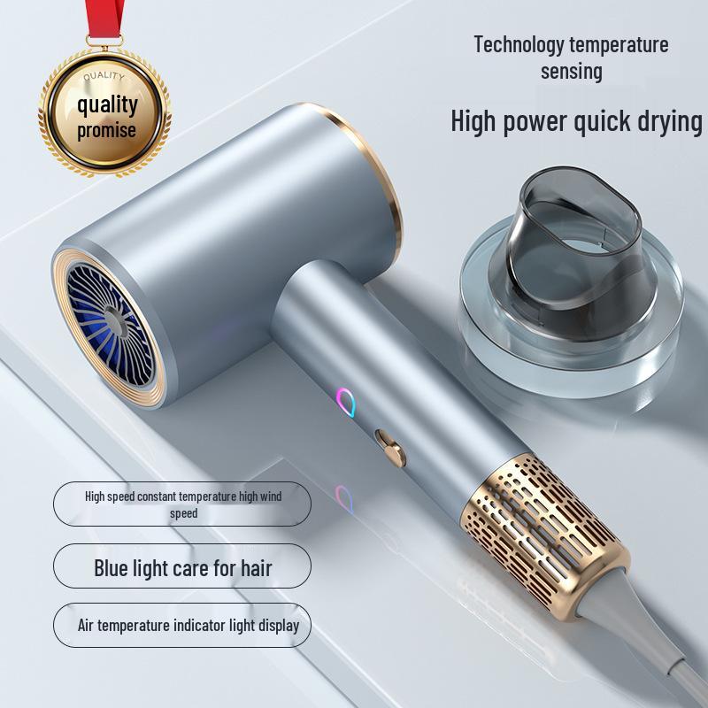 High-Power Negative Ion Hair Dryer with Quick Dry & Blue Light Care for Home Use