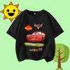 Cartoon Print Racing Car Adventure Childrens Crewneck ShortSleeved Boys Girls Casual Top Unisex and Women Summer TShirt