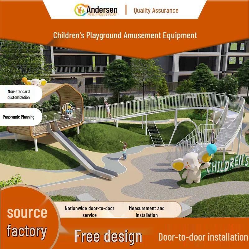 Kids` Large Outdoor Stainless Steel Slide