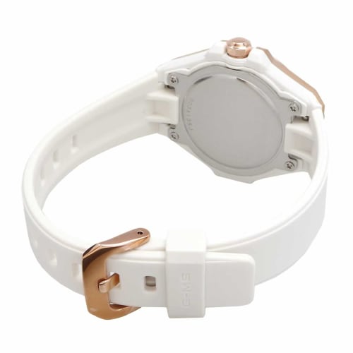 Casio Baby-G Women's Analog Metal Solar Watch G-MS White Rose Gold MSG-S500G-7A2