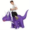 Ride Purple Triceratops Inflatable Costume, Adult