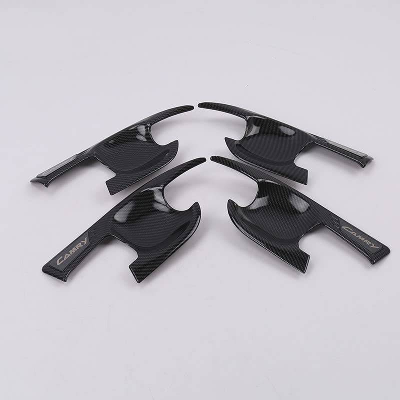 

Toyota Camry Door Bowl Cover Trim Garnish Door Protector Exterior New 8th Generation Parts, Camry, ABS, 4-Piece Set, Haap-yr [Carbon-Look Black],