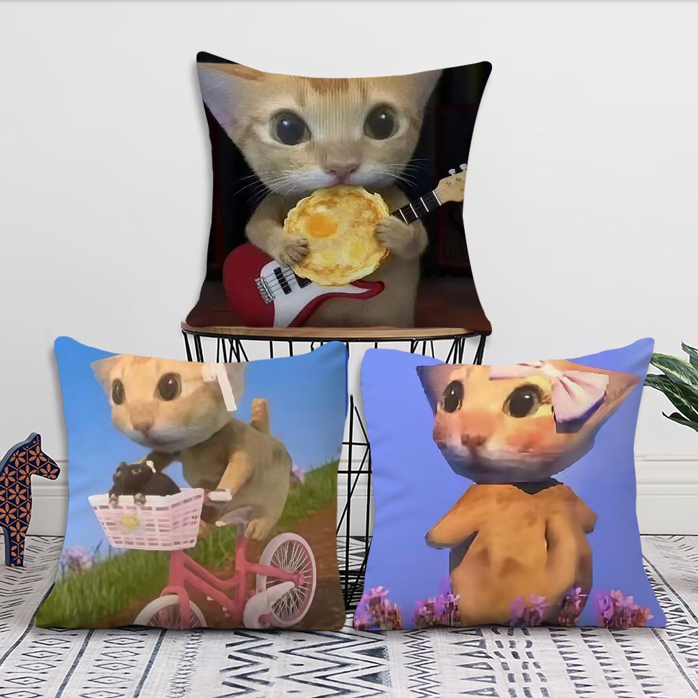 Funny Abstract Cat Cushion Cover Pillow Cover Decoration Room Home Sofa Living Office Car Nordic Simplicity