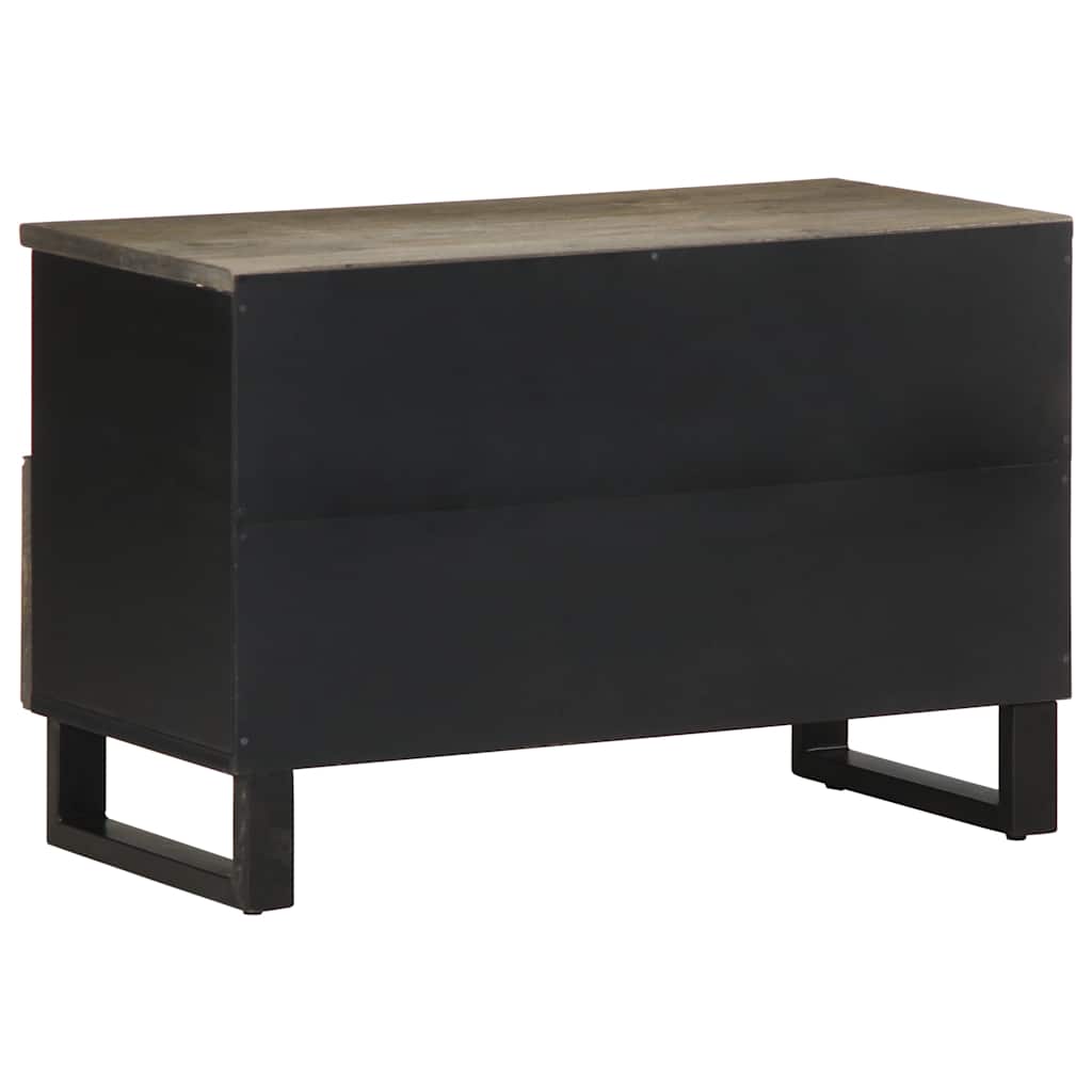 Vidaxl Szafka Pod Telewizor, Czarna, 70X33X46 Cm, Lite Drewno Mango