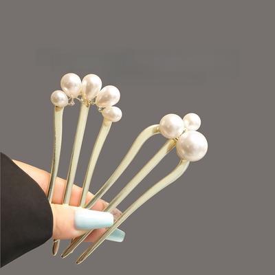 Imitation Pearl Three-tooth Hair Comb Chinese Style Hairpin Hanfu Cheongsam Hair Accessories