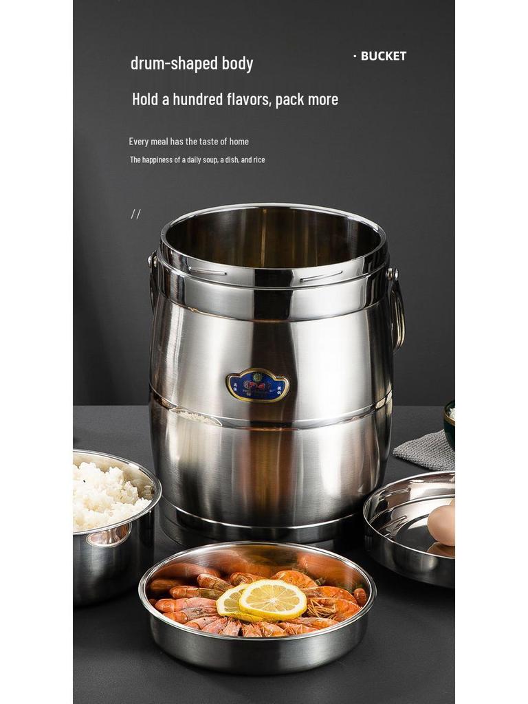 Portable Stainless Steel Insulated Lunch Box & Soup Container with Large Capacity