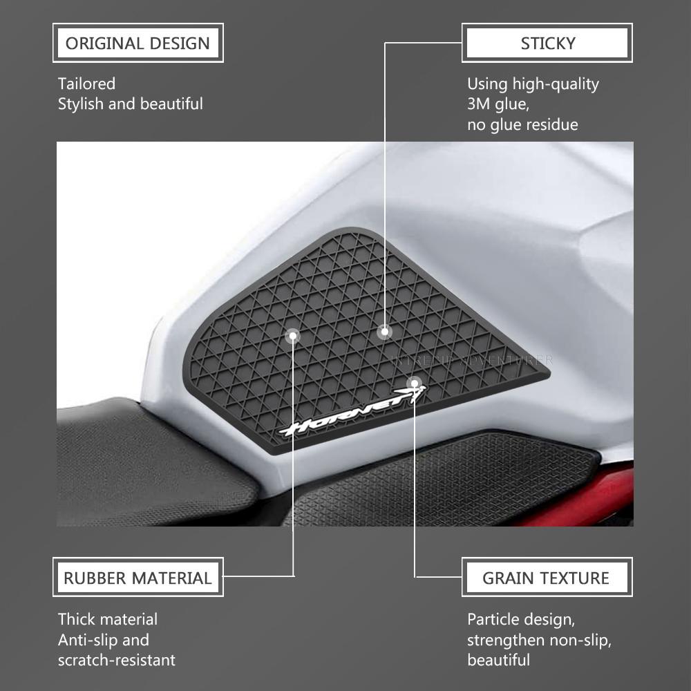 Motorcycle Non-slip Side Fuel Tank Stickers Waterproof Pad Rubber Sticker For HONDA CB750 CB 750 HORNET