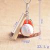 Mode Sportserie Kreativer Schlüsselanhänger Handschuh Baseballschläger PU-Leder Baseball Schlüsselanhänger Sport Schlüsselanhänger Mini Baseball Geschenk