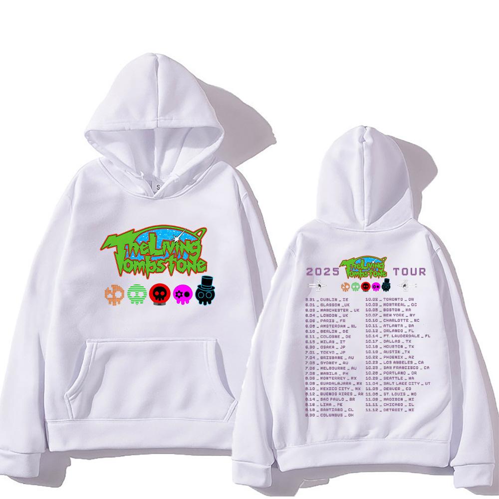 The Living Tombstone 2025 Streetwear Móda Ženy Muži Harajuku Estetické Grafické Mikiny High Street Mikiny