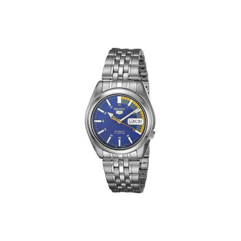 

SEIKO 30 meters waterproof Automatic Steel Strap 37mm men s watch blue dial SNK371K1